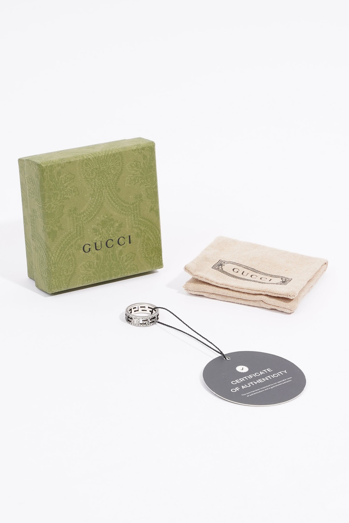 Gucci Square G Ring Silver Silver Sterling 13