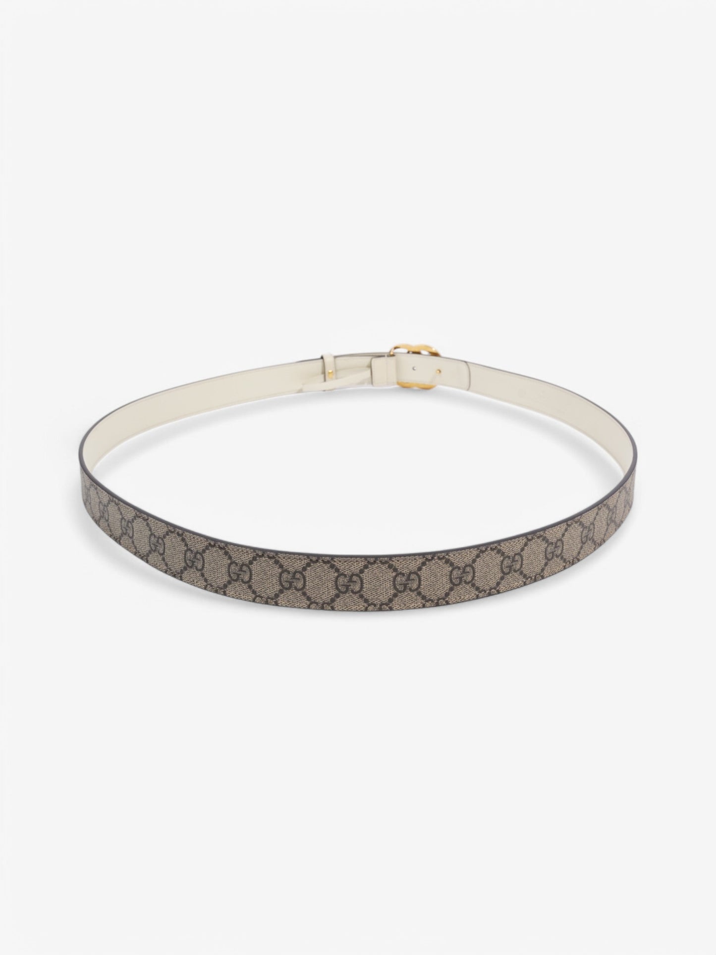 Gucci GG Blet Beige  / White Coated Canvas