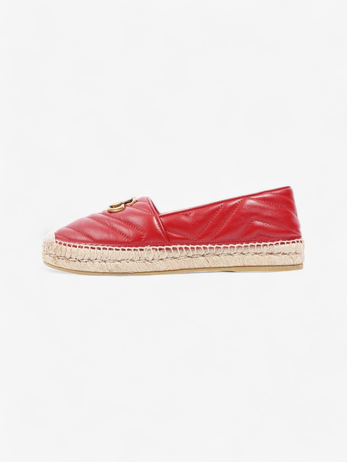 Gucci GG Marmont Espadrilles Red Leather EU 38 UK 5