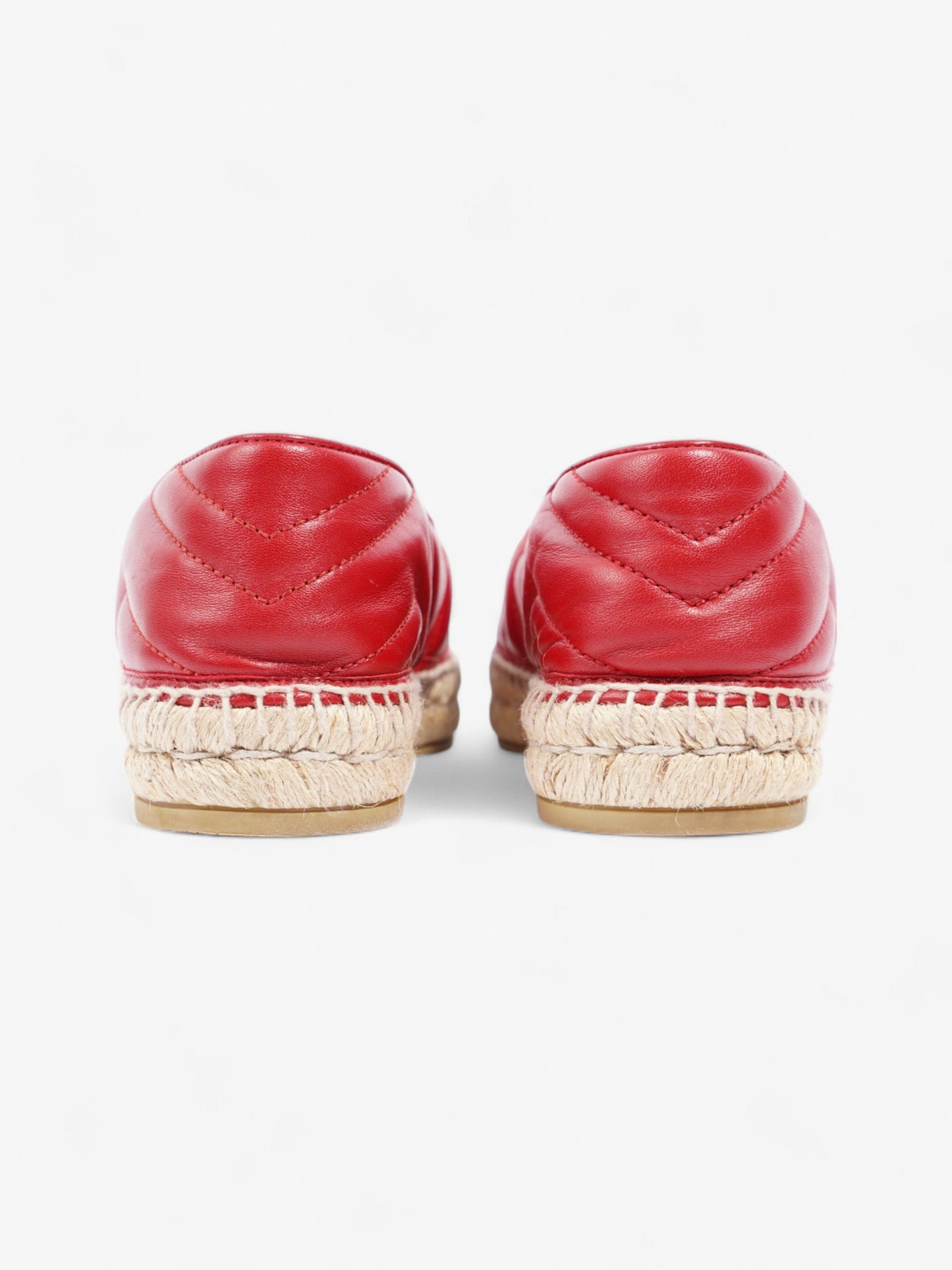 Gucci GG Marmont Espadrilles Red Leather EU 38 UK 5