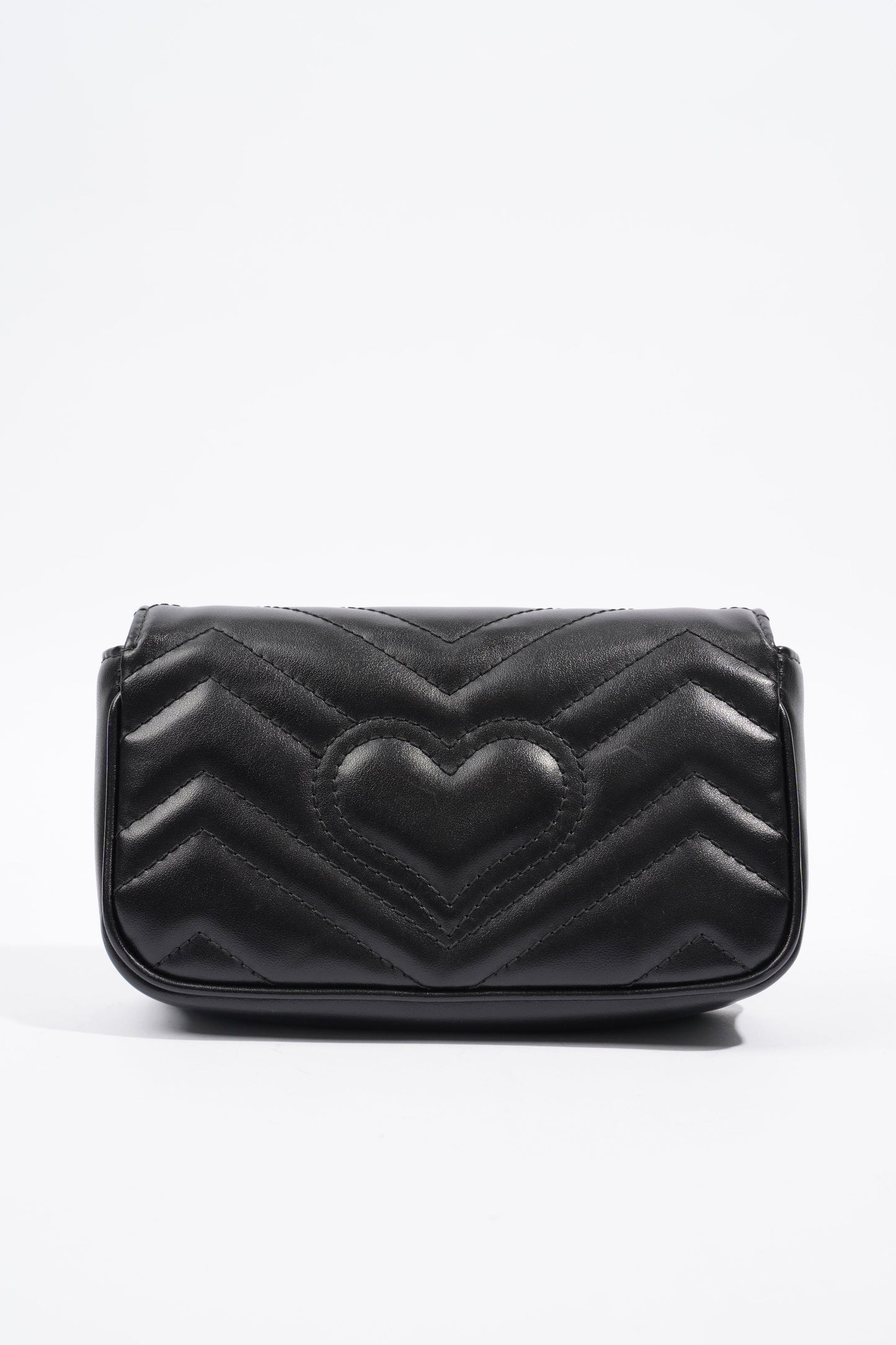 Gucci Marmont Flap Black Matelasse Leather Super Mini