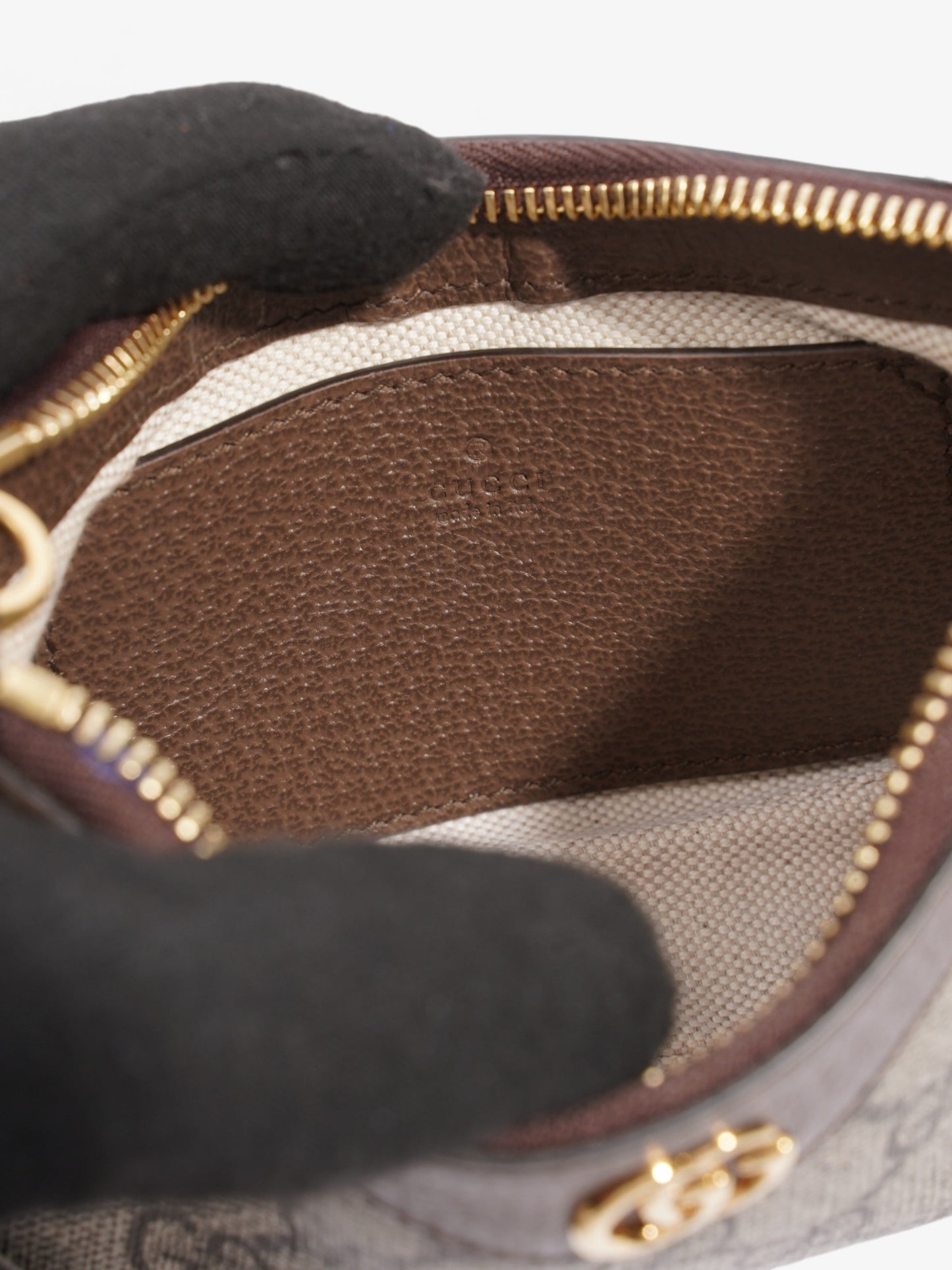 Gucci Ophidia Beige / Ebony Coated Canvas Mini