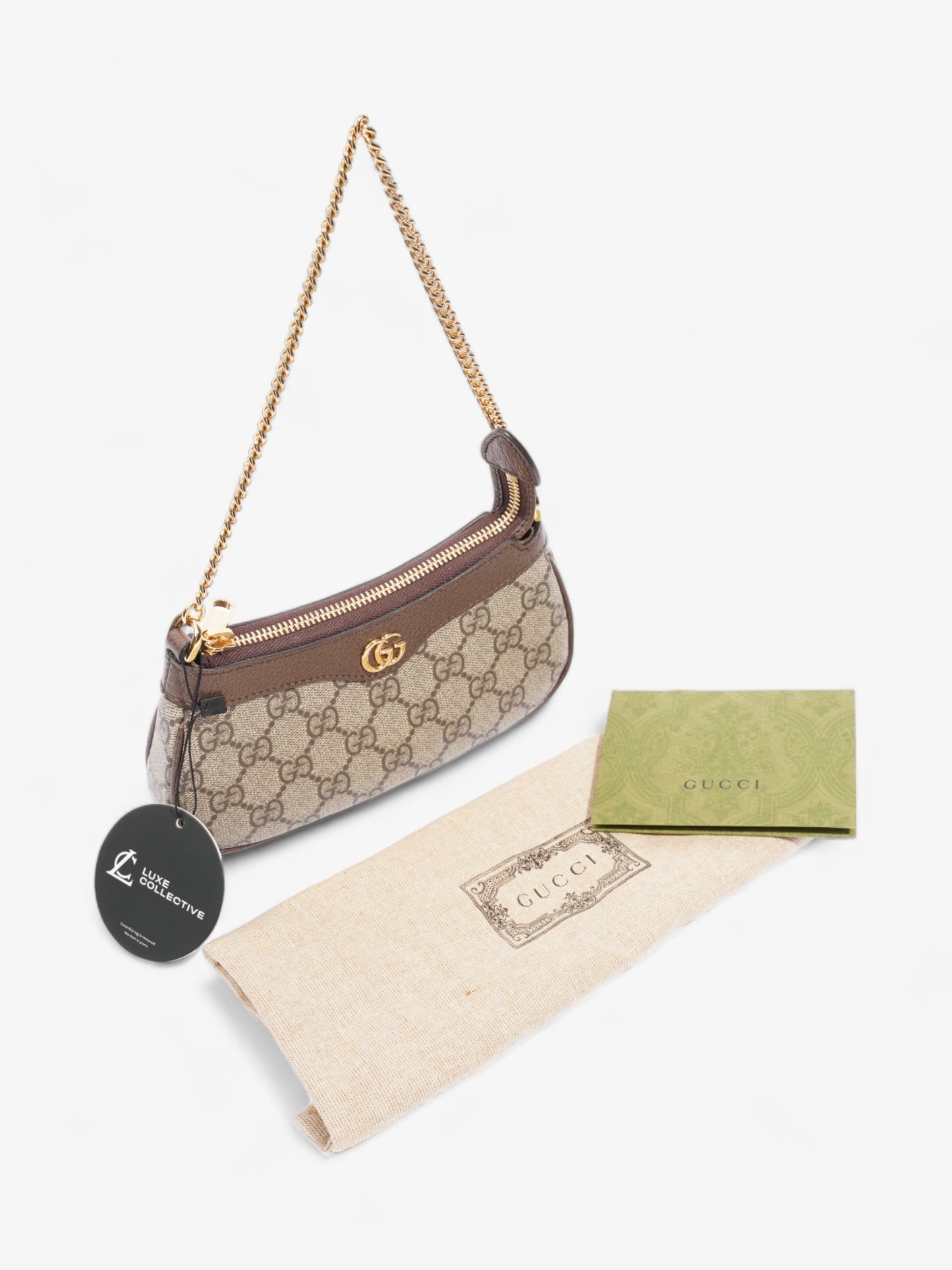 Gucci Ophidia Beige / Ebony Coated Canvas Mini