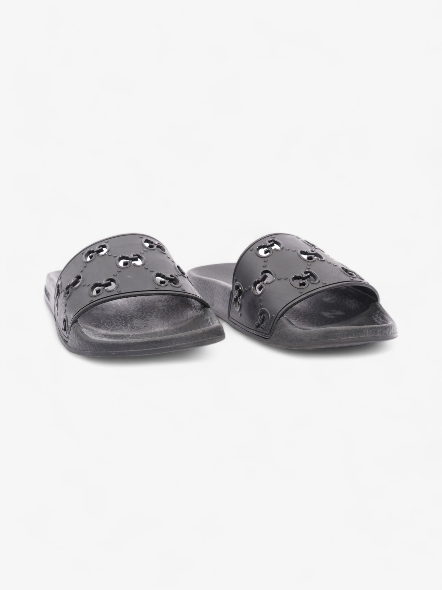 Gucci GG Slides Black Rubber EU 37 UK 4