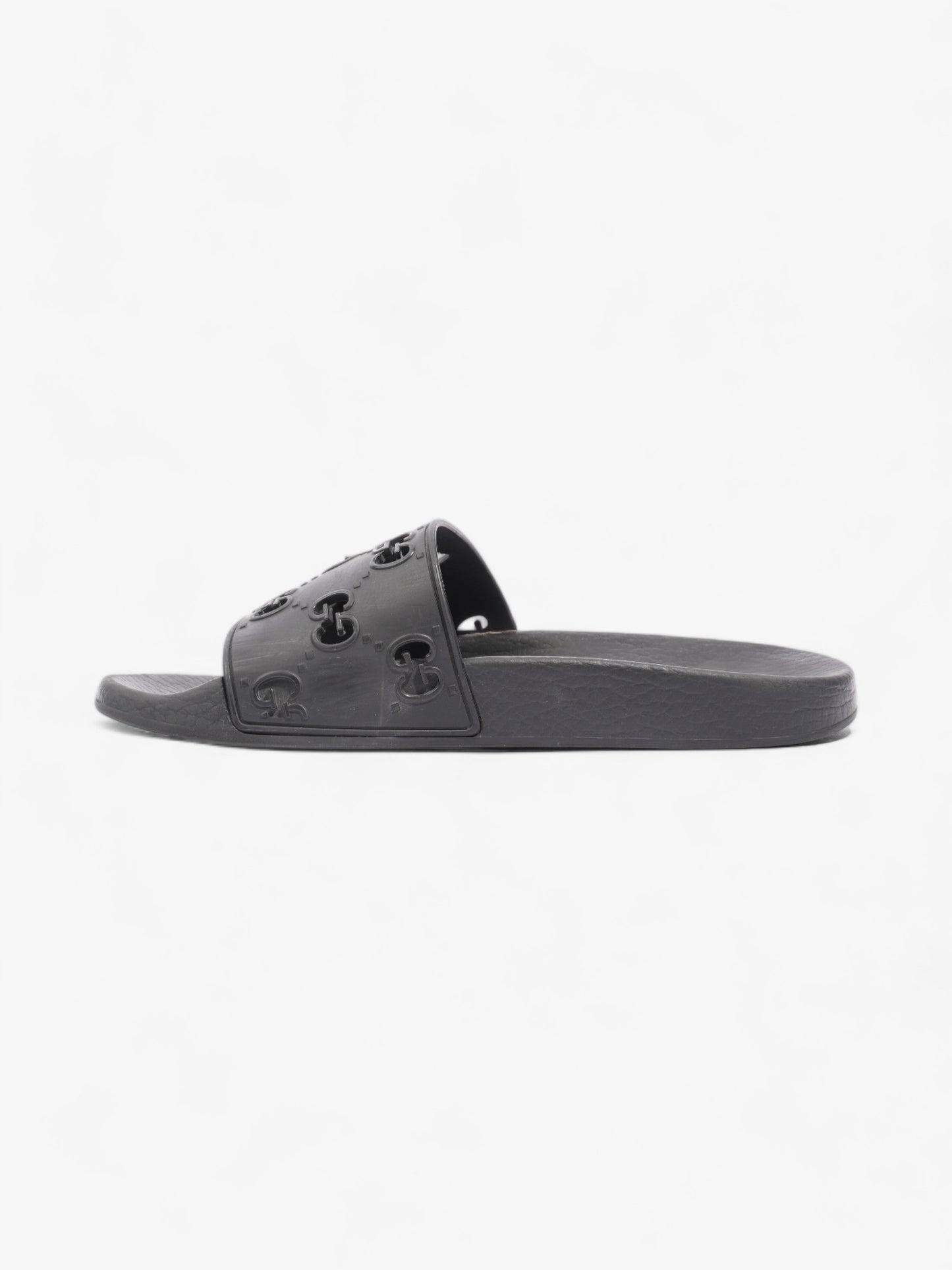 Gucci GG Slides Black Rubber EU 37 UK 4