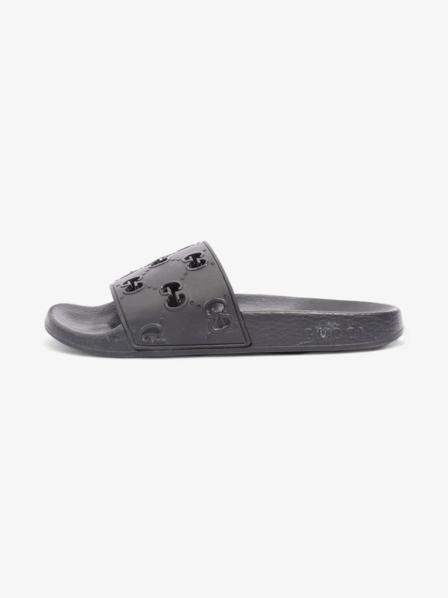 Gucci GG Slides Black Rubber EU 37 UK 4