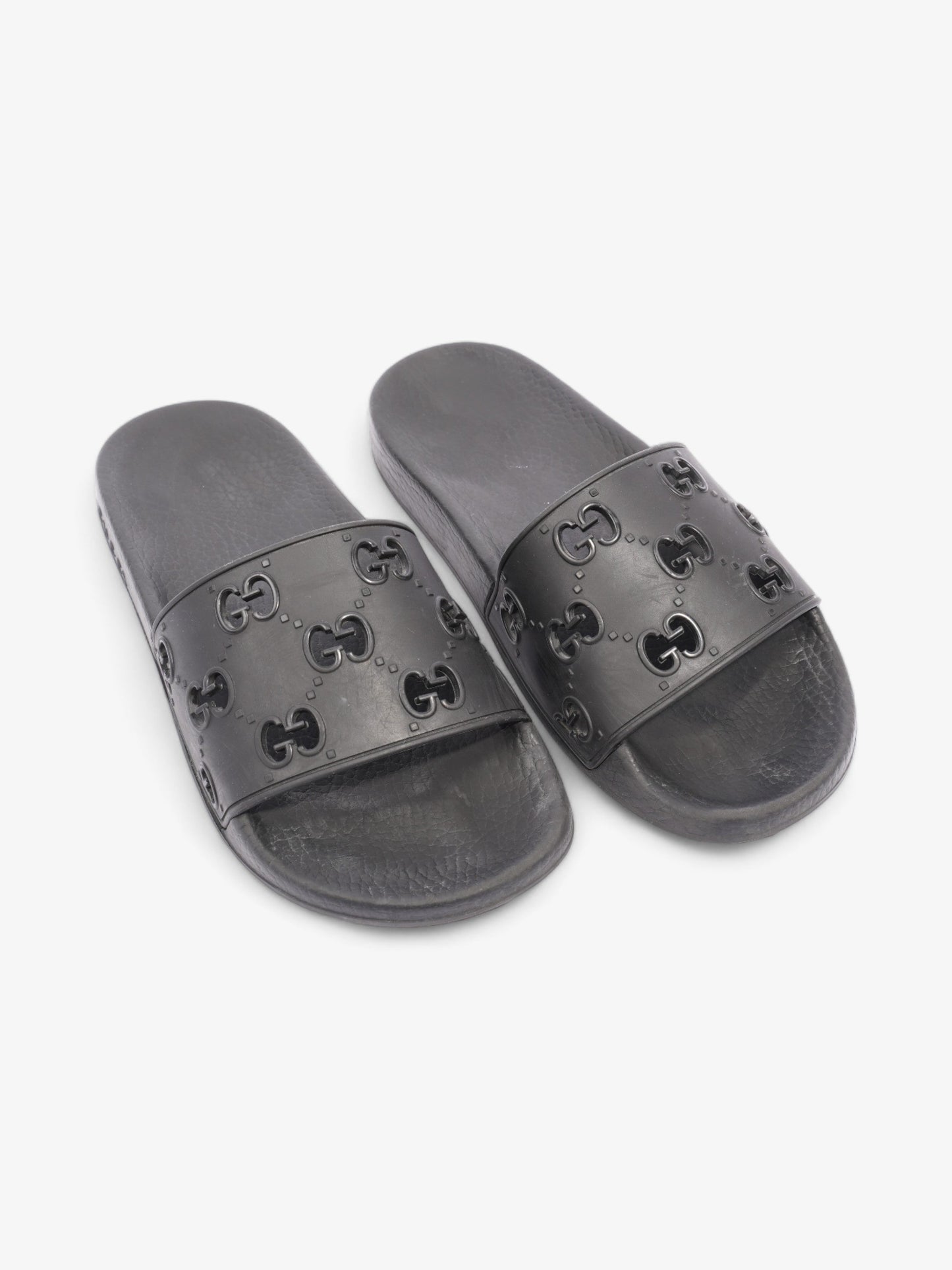 Gucci GG Slides Black Rubber EU 37 UK 4