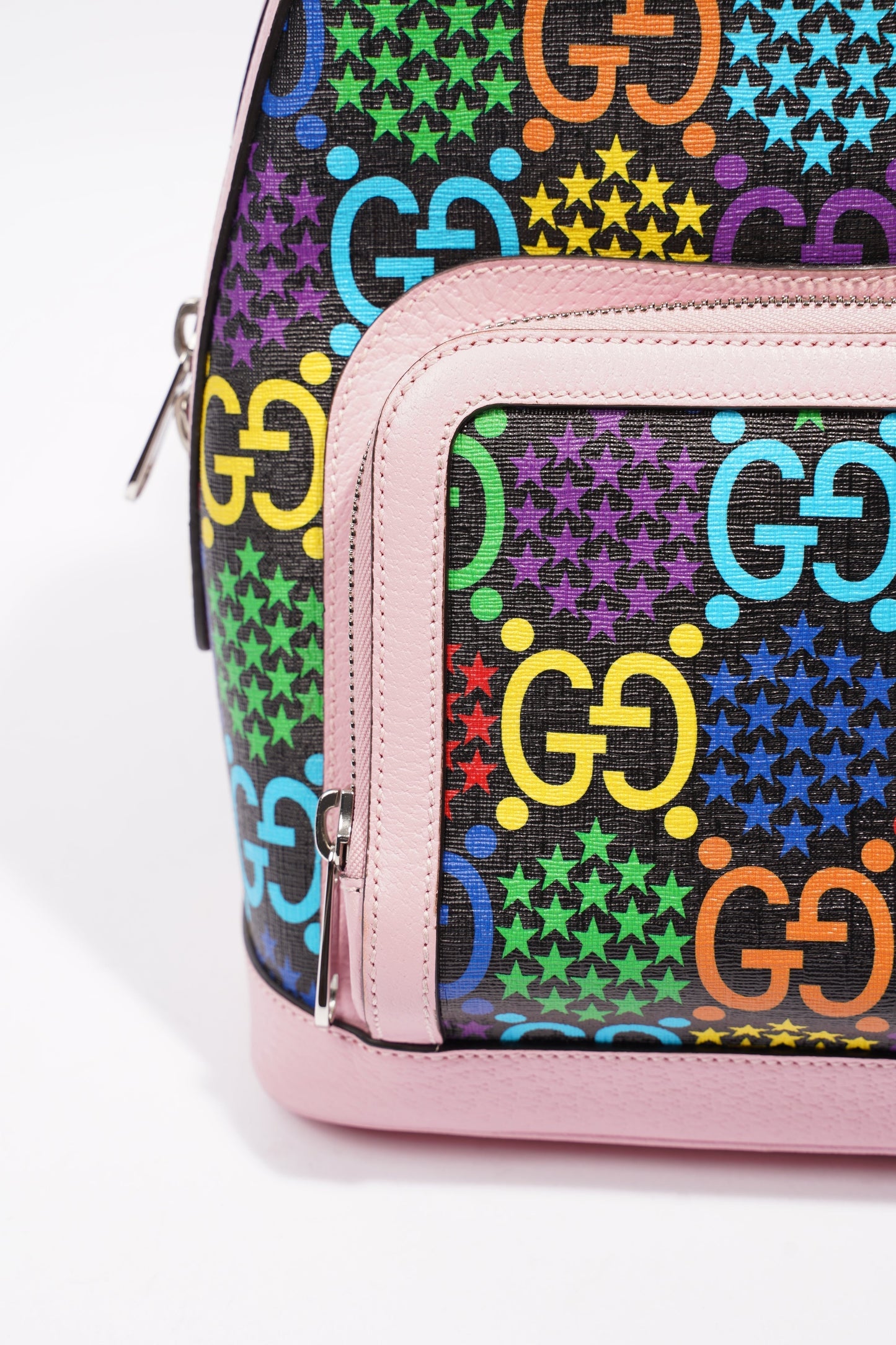 Gucci GG Supreme Psychedelic Backpack Black / Pink / Blue Small