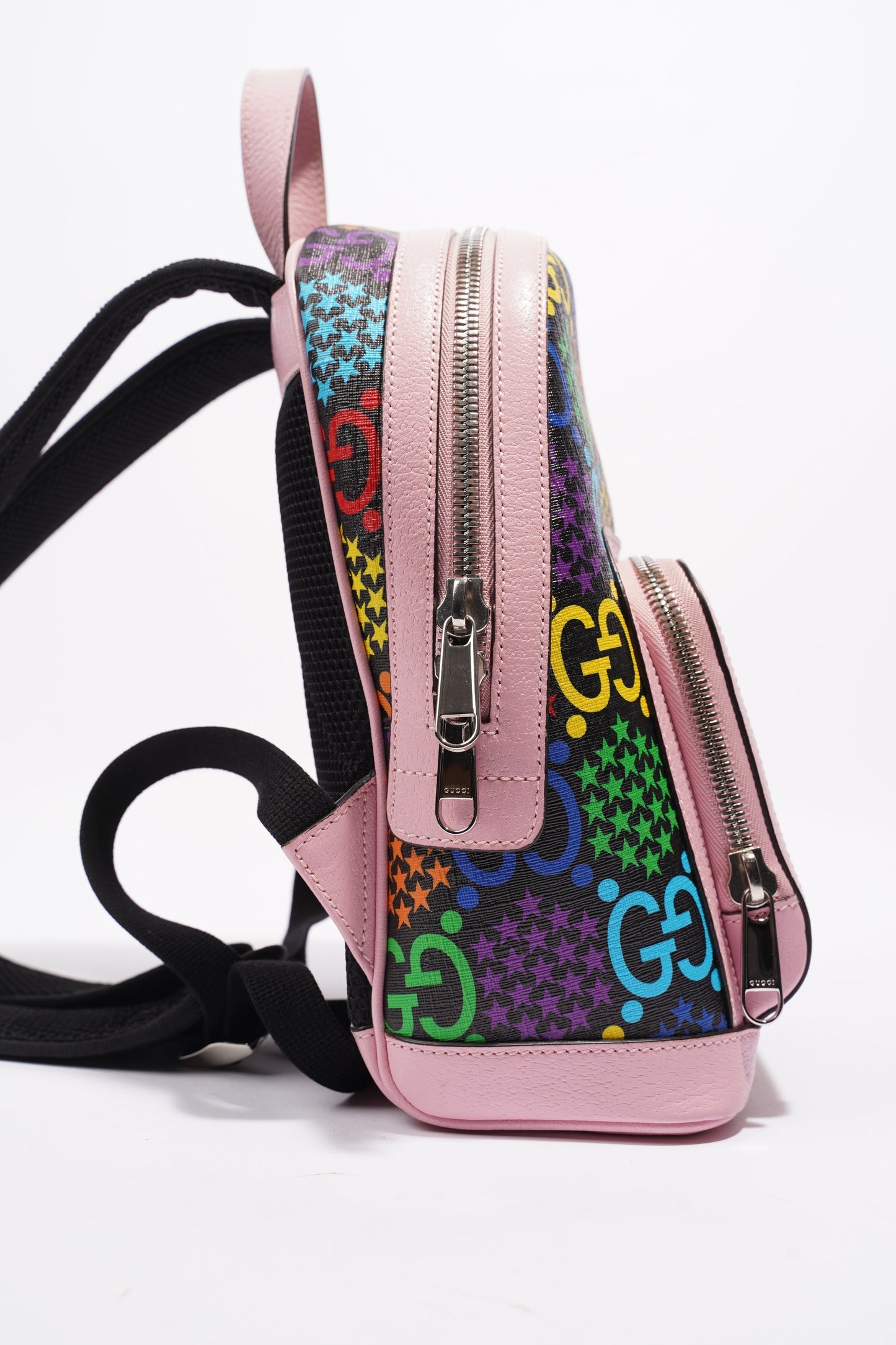 Gucci GG Supreme Psychedelic Backpack Black / Pink / Blue Small