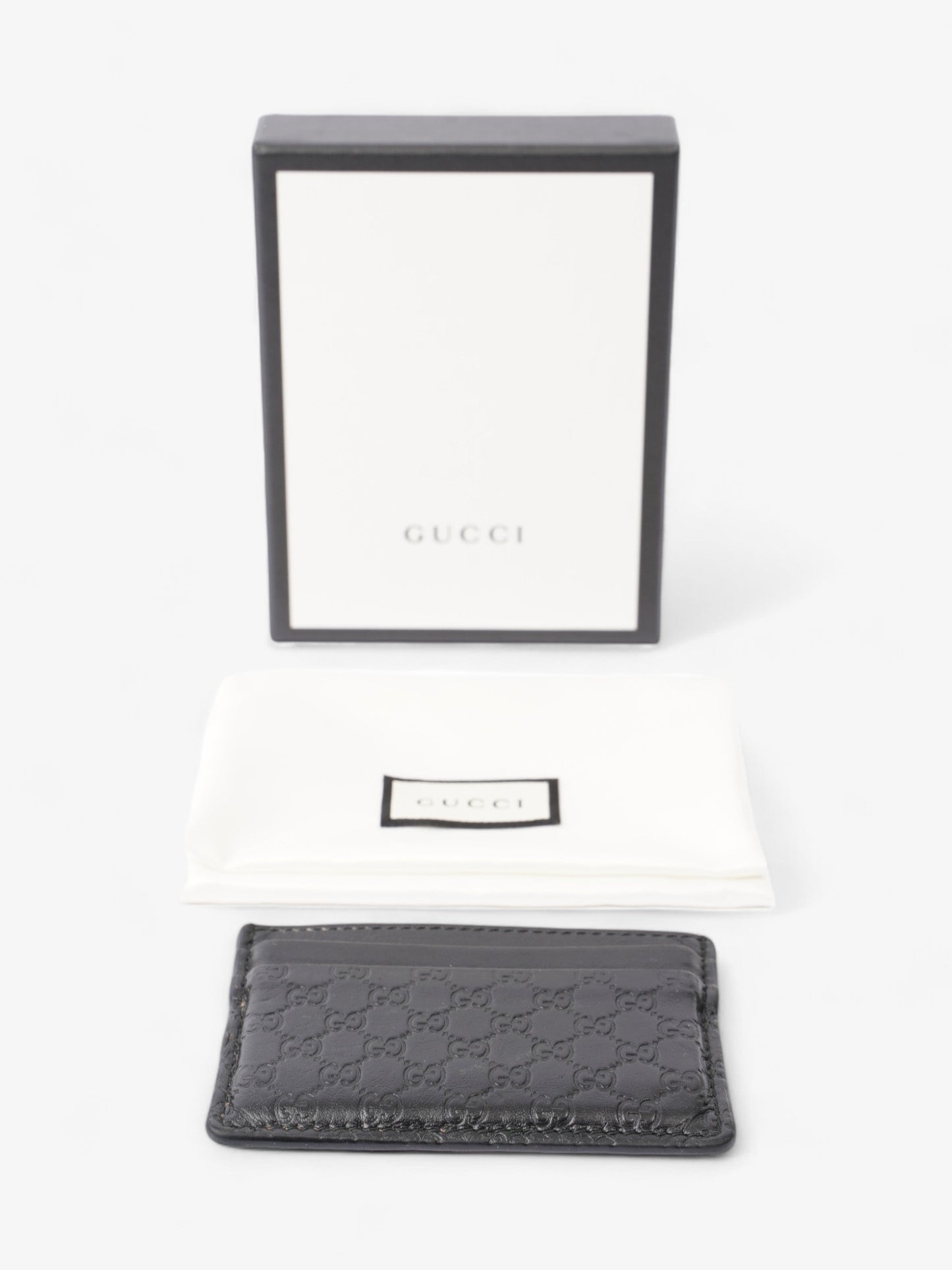 Gucci Microguccissima Card Holder Black Leather