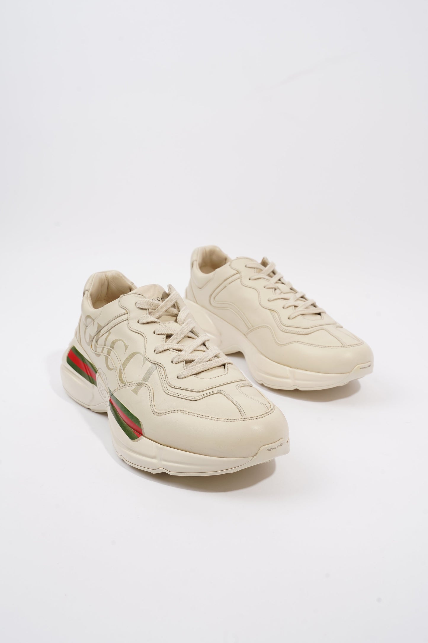 Gucci Rhyton Ivory Leather EU 43 UK 9
