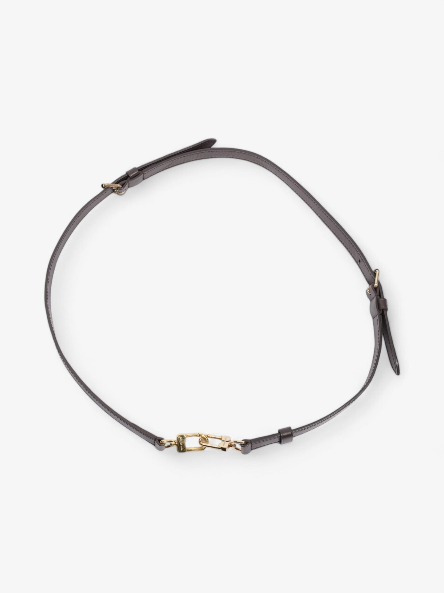 Louis Vuitton Bandoulière Bag Strap Brown / Gold Leather