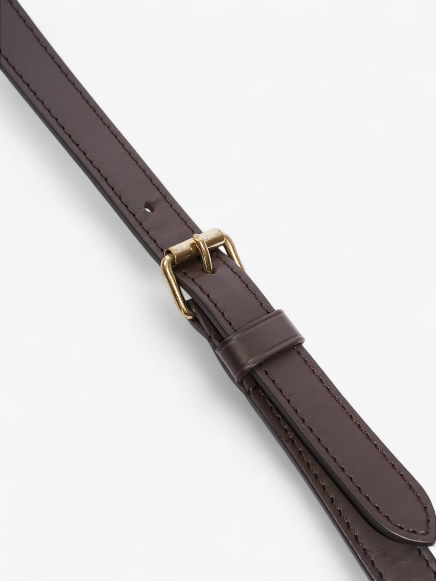 Louis Vuitton Bandoulière Bag Strap Brown / Gold Leather