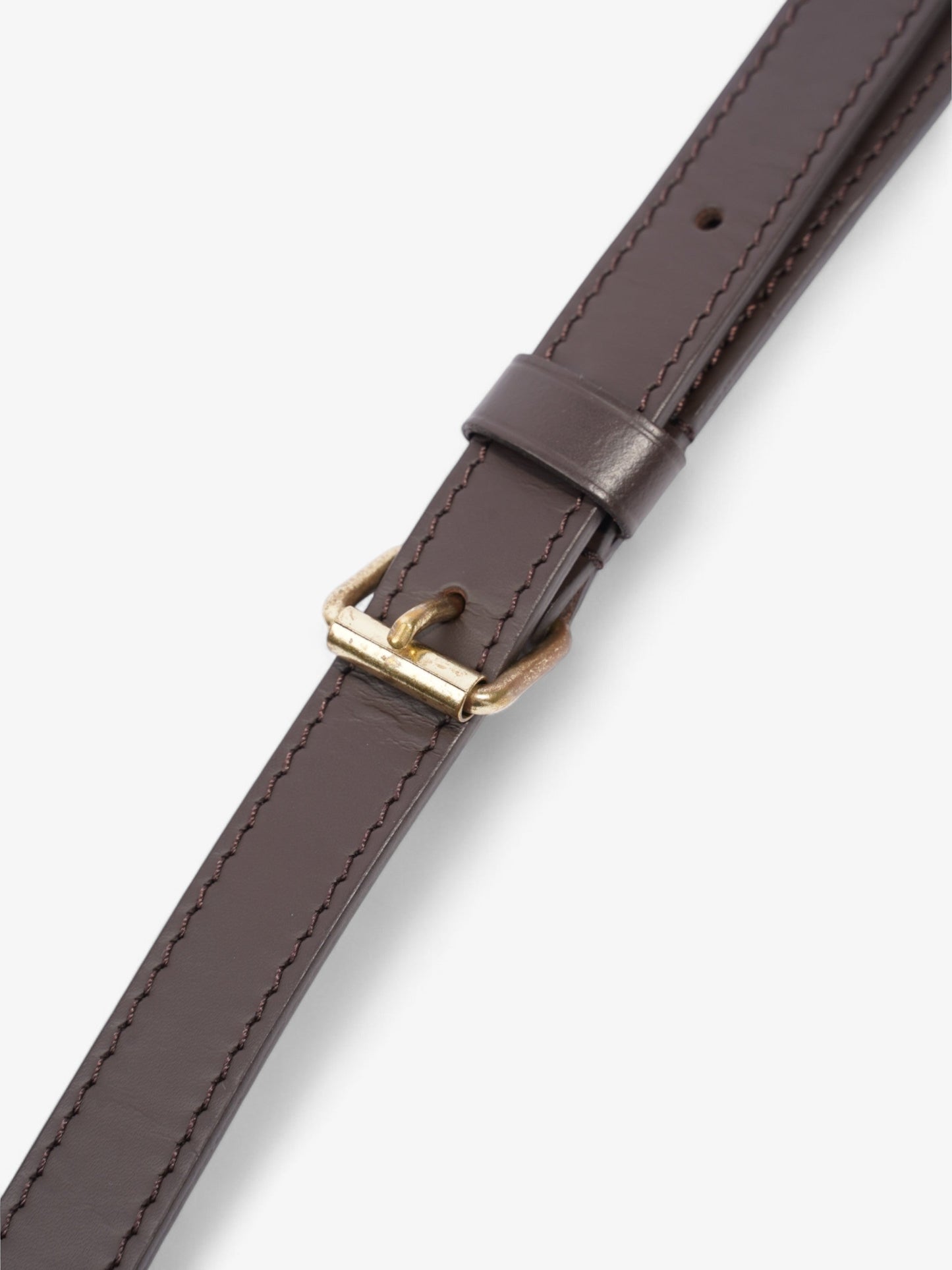 Louis Vuitton Bandoulière Bag Strap Brown / Gold Leather
