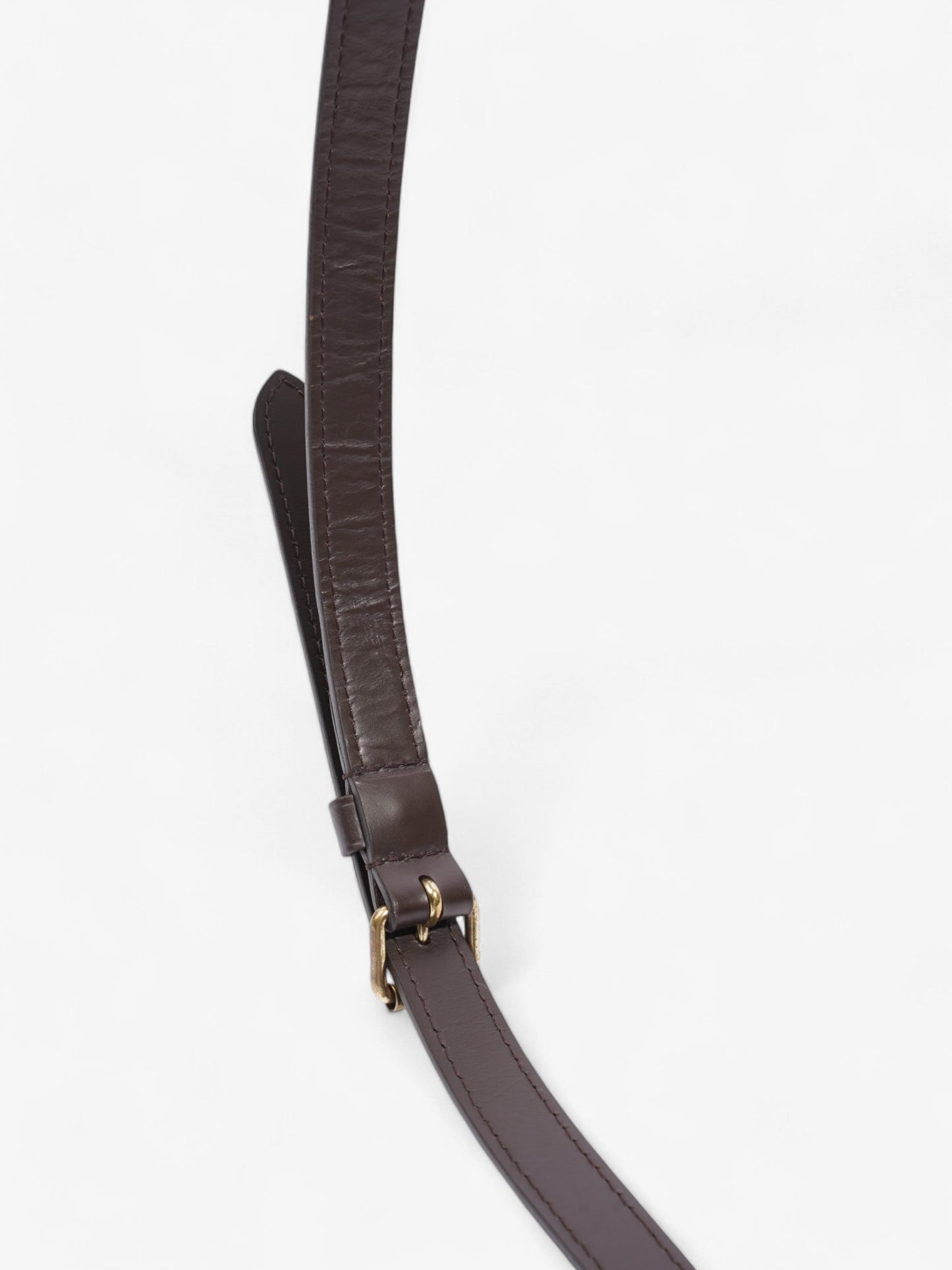 Louis Vuitton Bandoulière Bag Strap Brown / Gold Leather