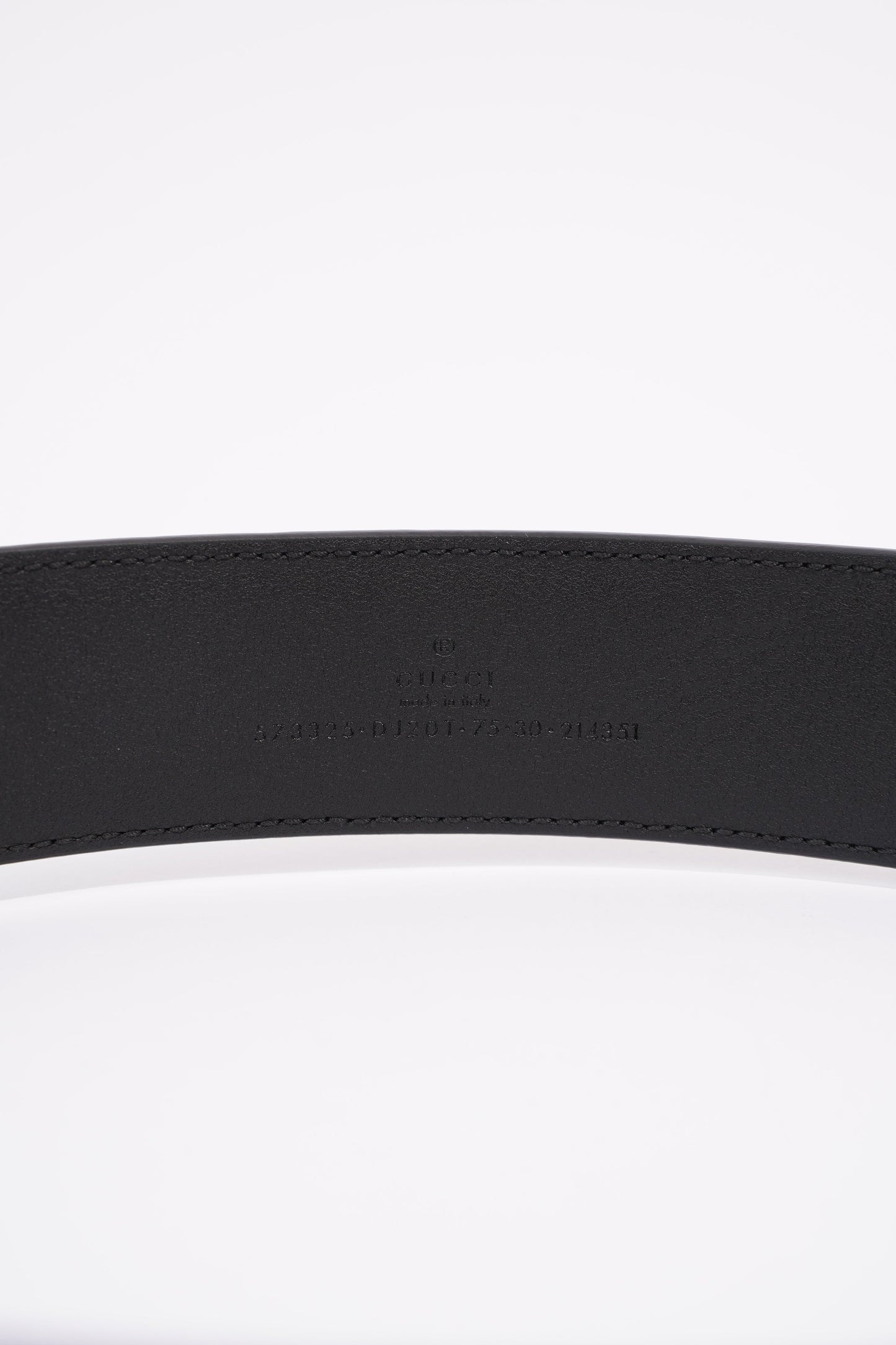 Gucci Buckle Belt Black Leather 75cm 30"