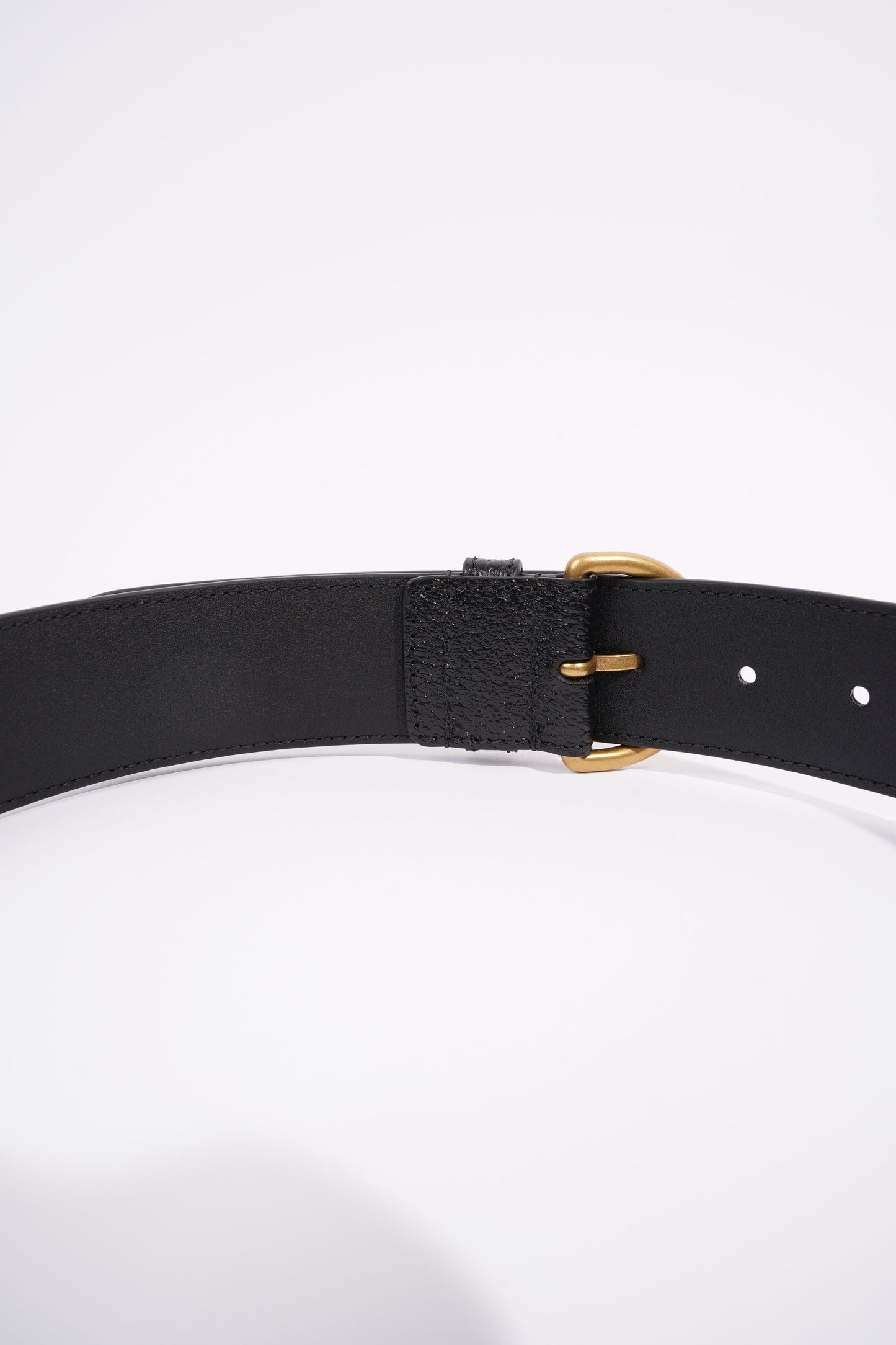 Gucci Buckle Belt Black Leather 75cm 30"