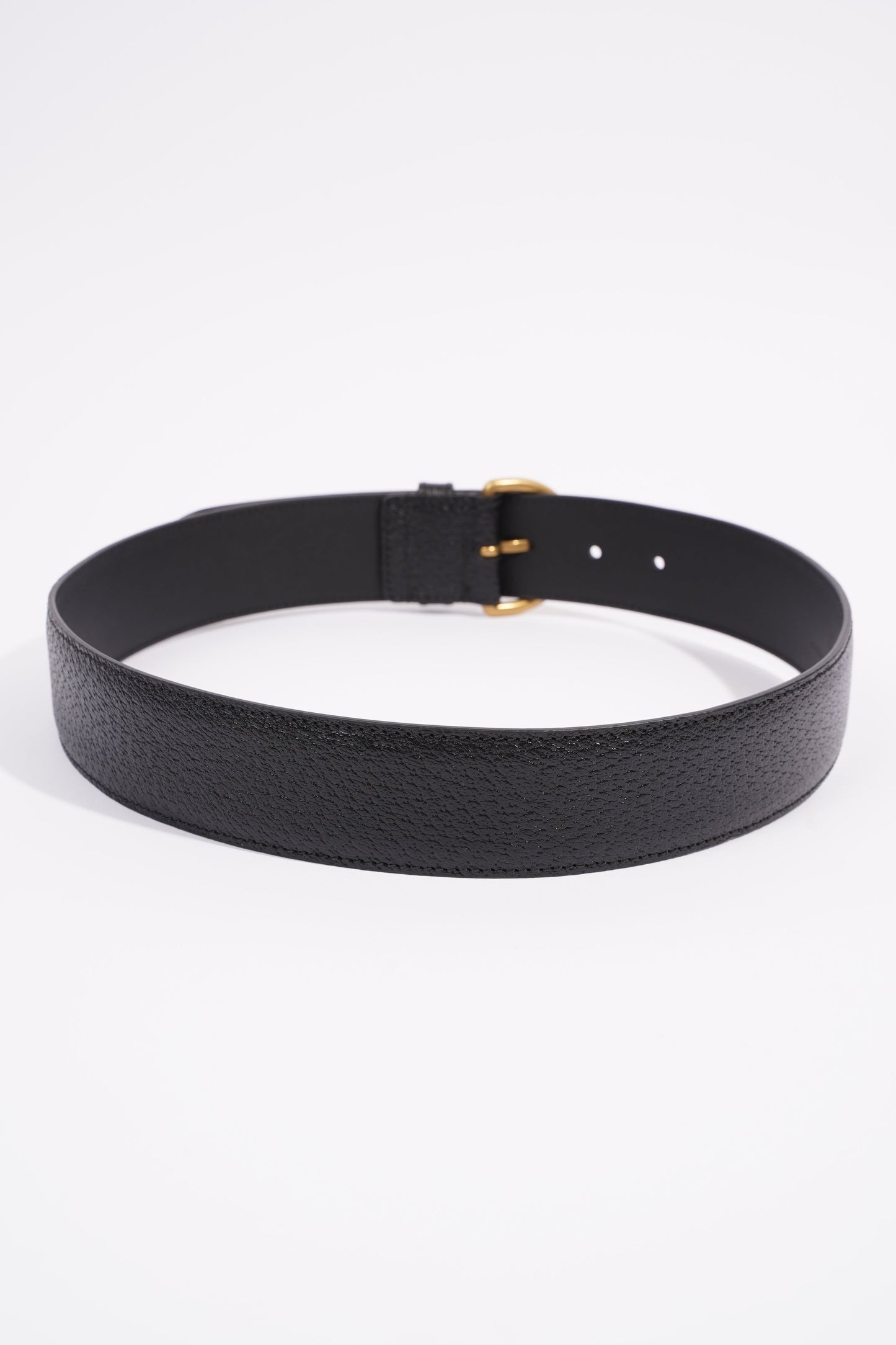Gucci Buckle Belt Black Leather 75cm 30"