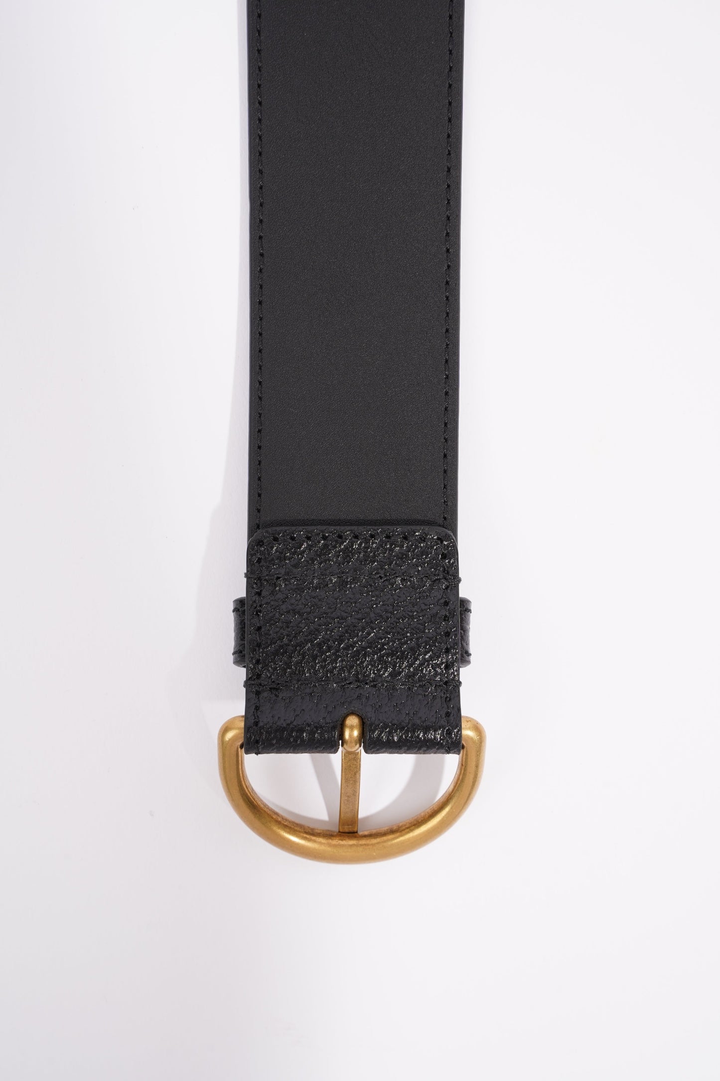 Gucci Buckle Belt Black Leather 75cm 30"