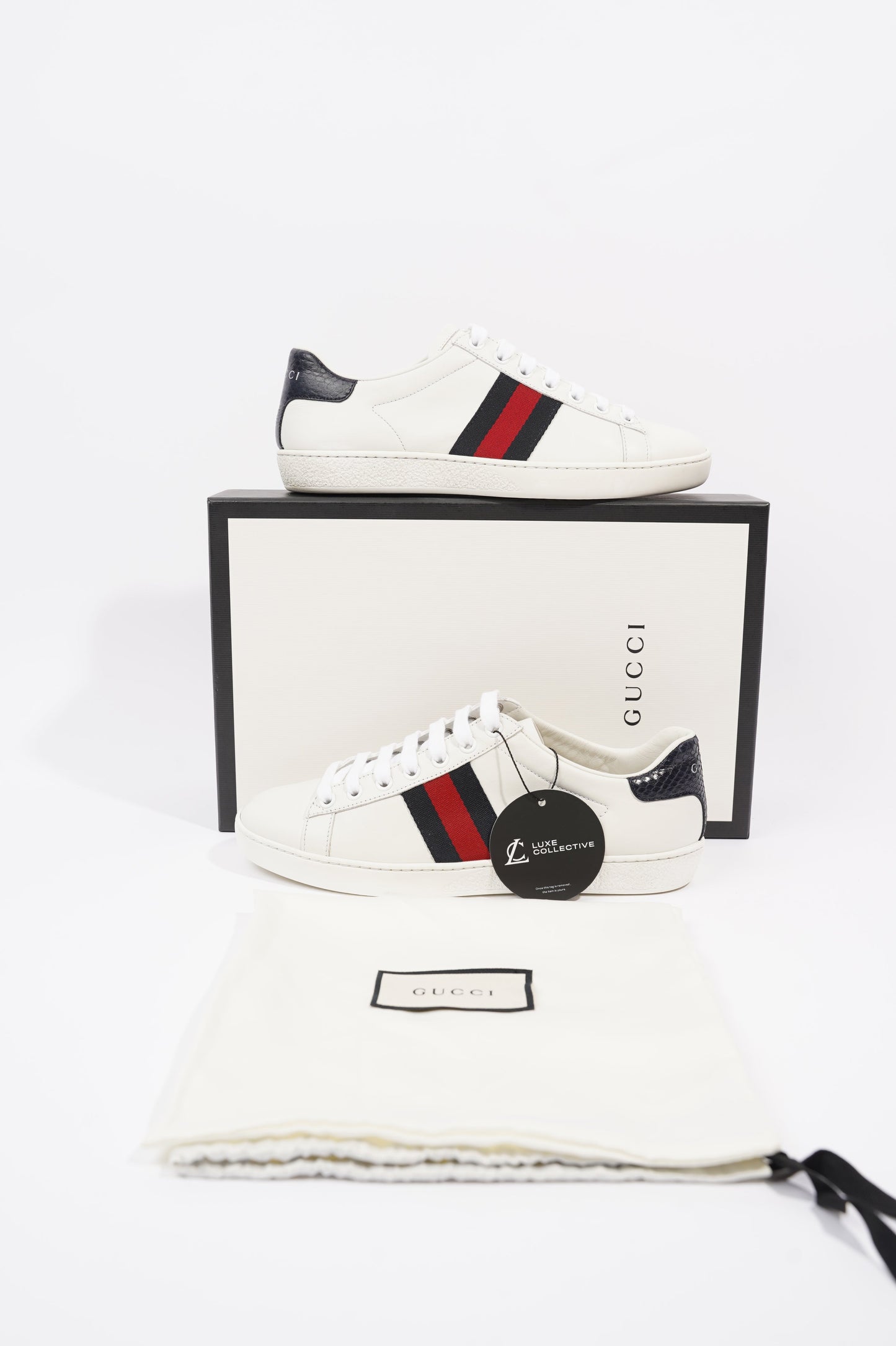 Gucci Ace White / Navy / Red Leather EU 36 UK 3