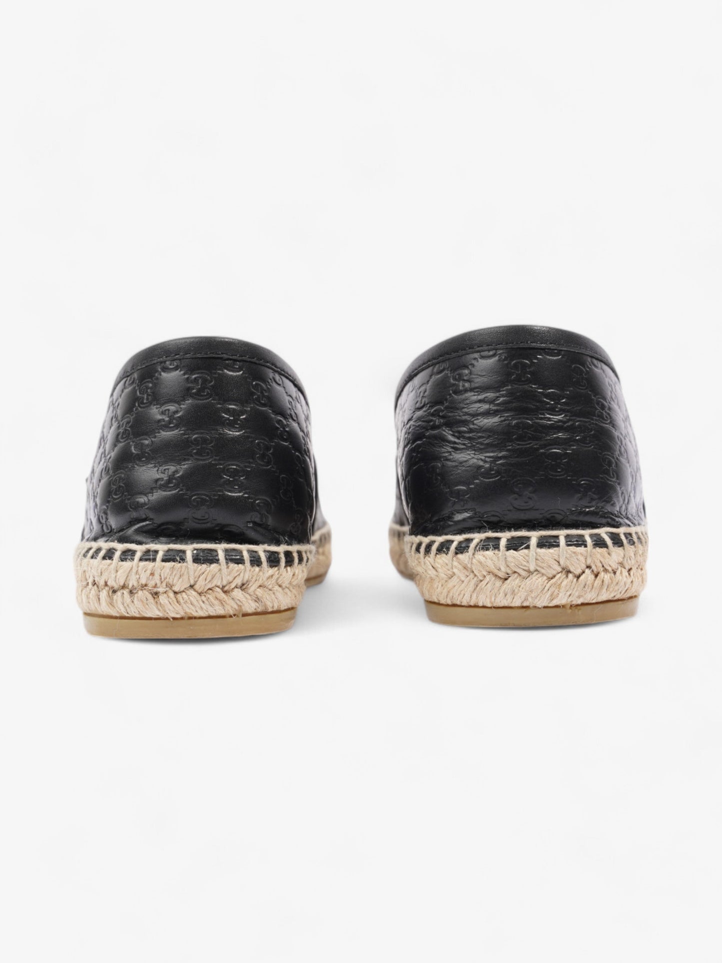 Gucci GG Espadrille Black Leather EU 39.5 UK 6.5