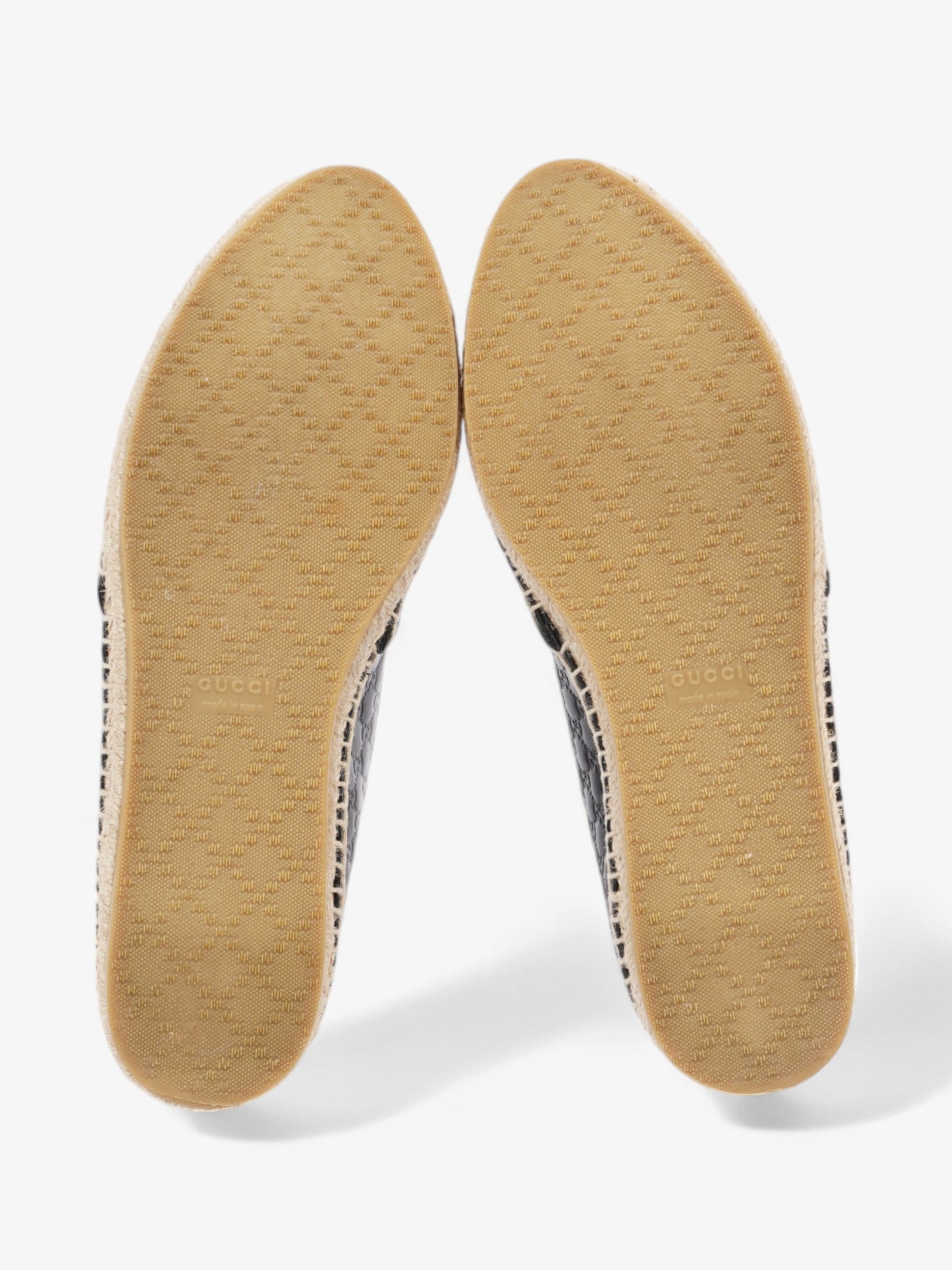Gucci GG Espadrille Black Leather EU 39.5 UK 6.5