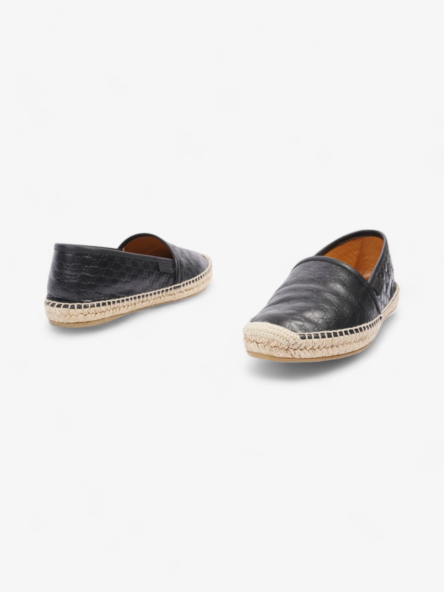 Gucci GG Espadrille Black Leather EU 39.5 UK 6.5