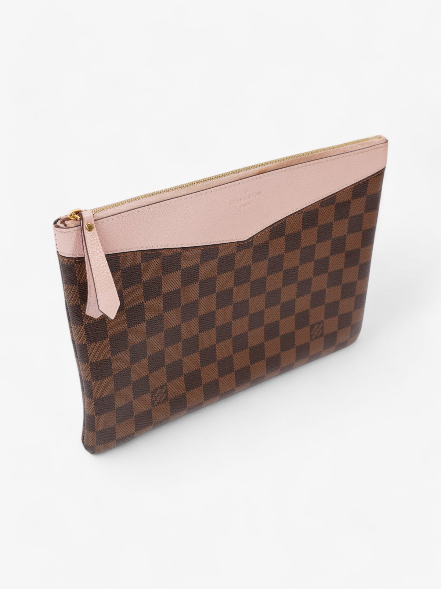 Louis Vuitton Daily Pouch Damier Ebene / Rose Ballerine Canvas