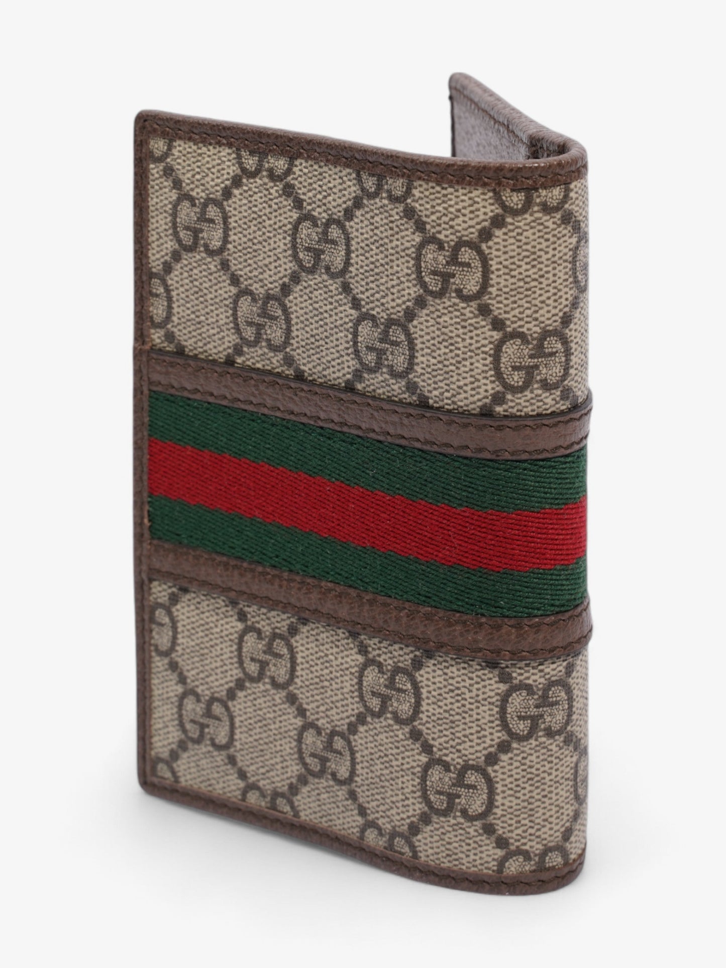 Gucci GG Ophidia Passport Cover GG Supreme / Green / Red Canvas