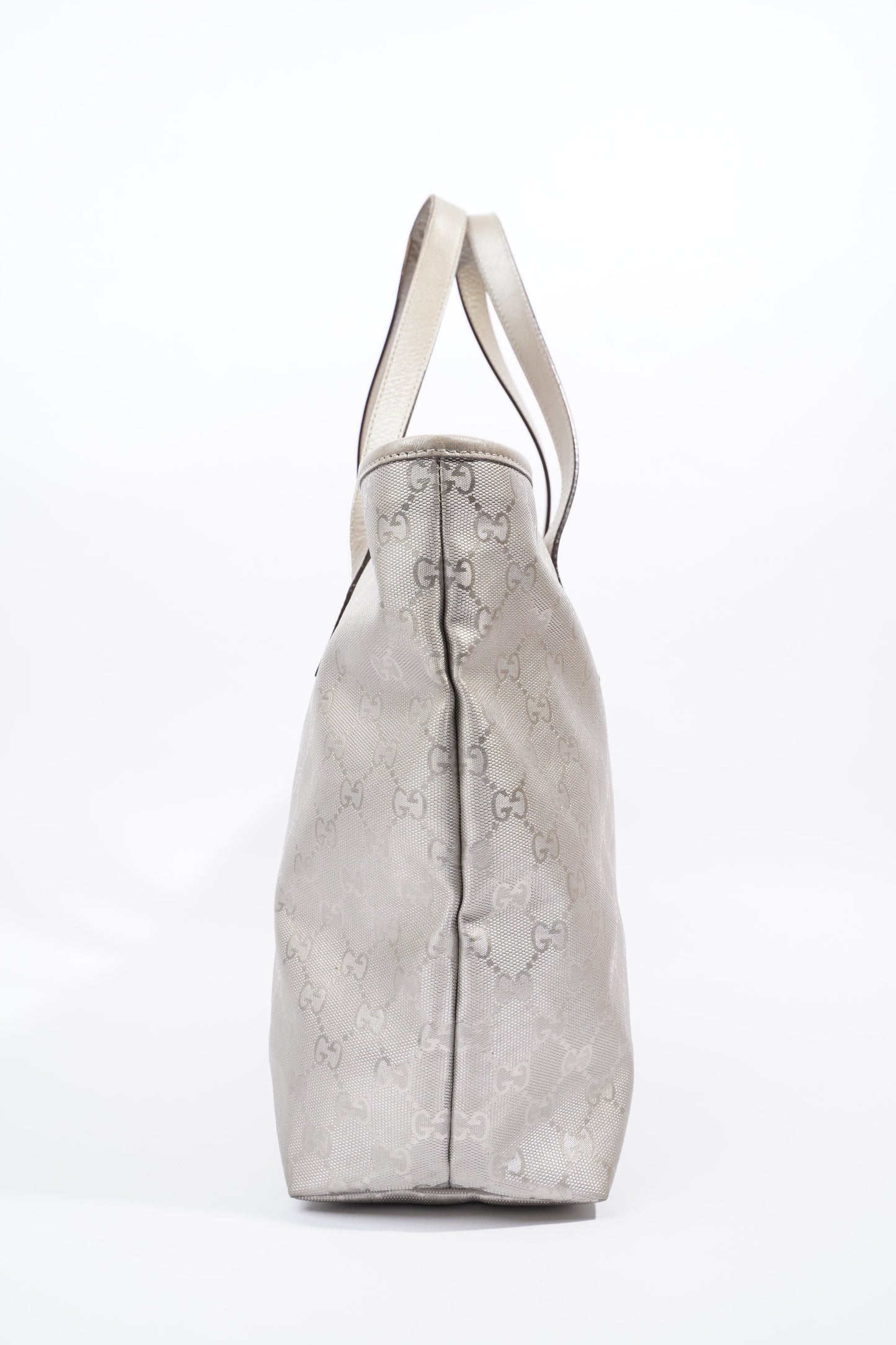 Gucci GG Imprime Tote Silver PVC