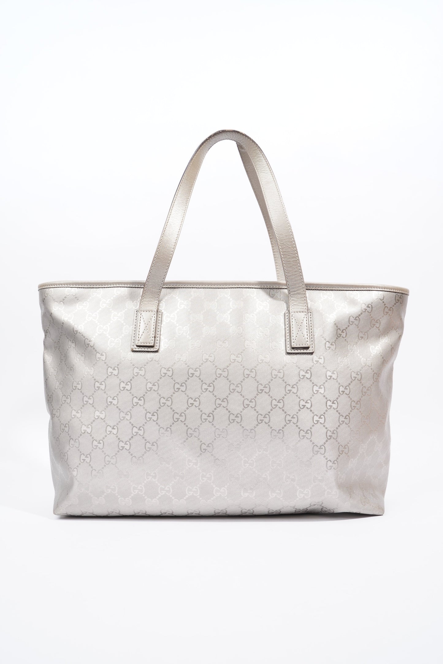 Gucci GG Imprime Tote Silver PVC
