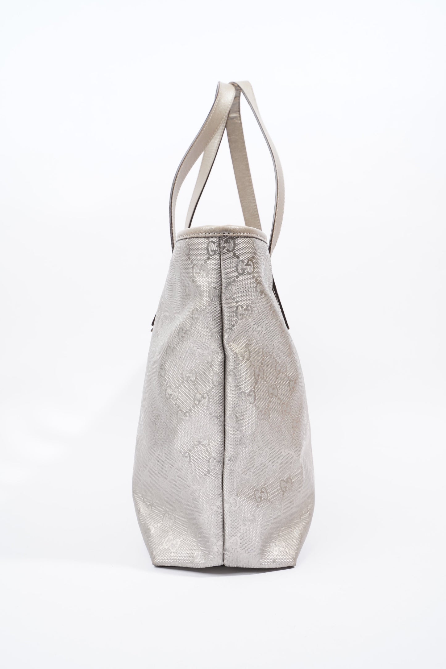 Gucci GG Imprime Tote Silver PVC