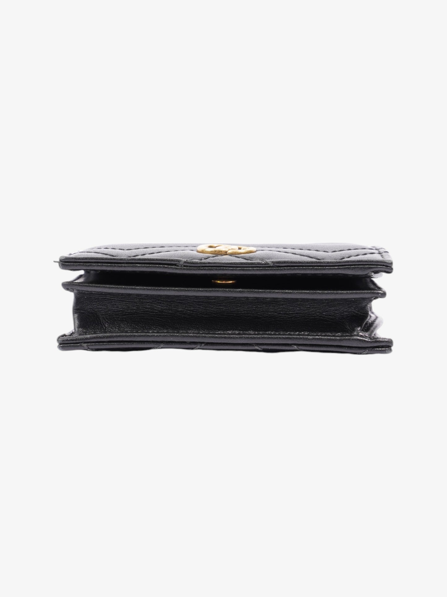 Gucci GG Marmont Wallet Black / Gold Matelasse Leather