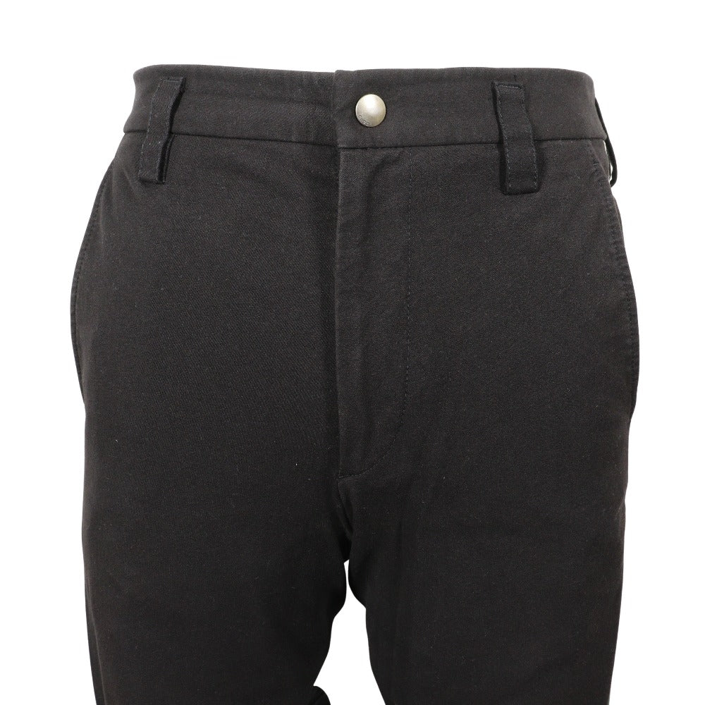 GUCCI Pants 495695 Cotton, Polyurethane black 18Stainless Steel Sideline gabardine stretch pants mens 46 Used