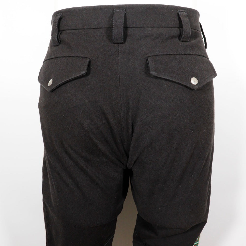 GUCCI Pants 495695 Cotton, Polyurethane black 18Stainless Steel Sideline gabardine stretch pants mens 46 Used