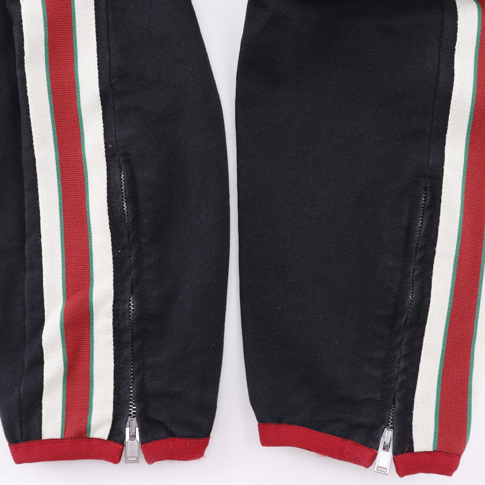 GUCCI Pants 495695 Cotton, Polyurethane black 18Stainless Steel Sideline gabardine stretch pants mens 46 Used