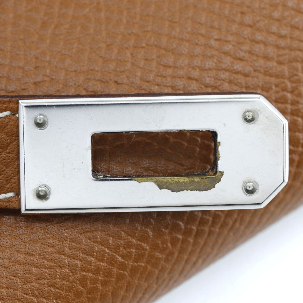 HERMES Long Wallet Purse Epsom Brown Kelly wallet medium