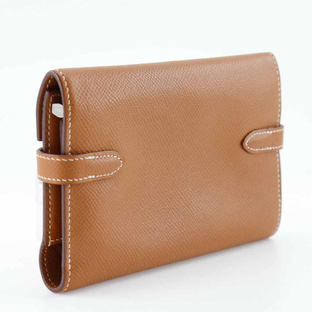 HERMES Long Wallet Purse Epsom Brown Kelly wallet medium
