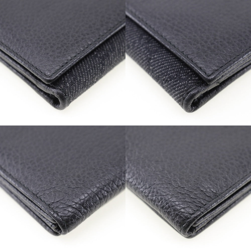 GUCCI Long Wallet Purse 143391 leather black unisex(Unisex) Used