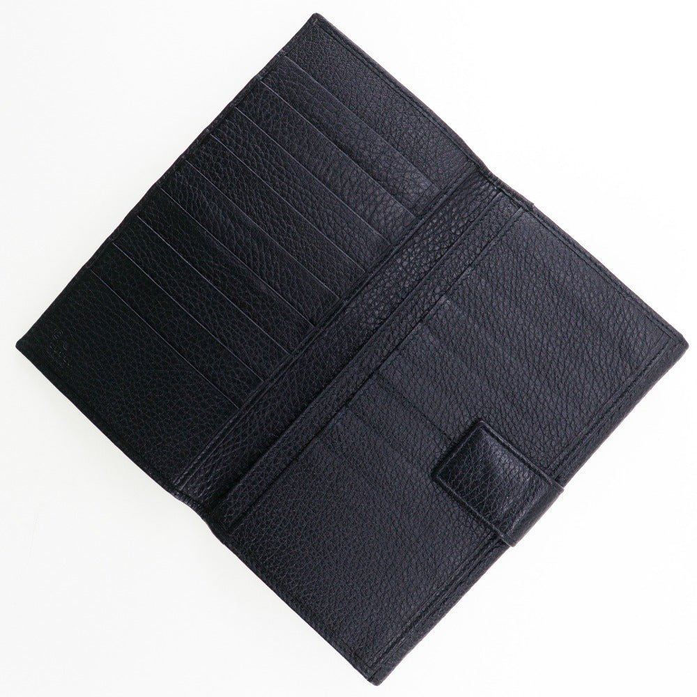 GUCCI Long Wallet Purse 143391 leather black unisex(Unisex) Used
