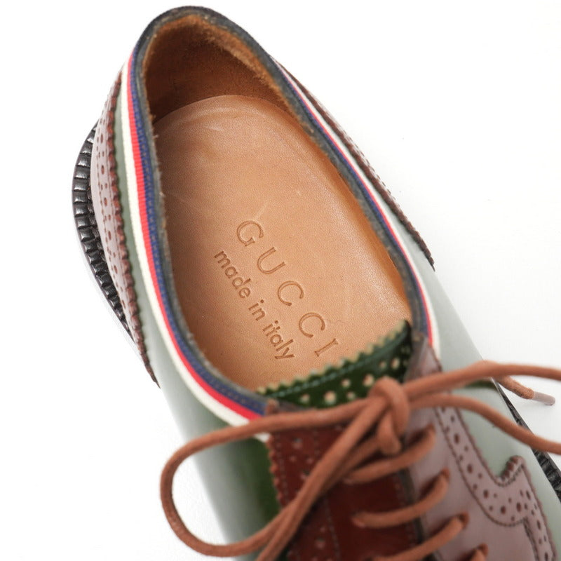GUCCI Other shoes 496259 leather Green / brown 5
