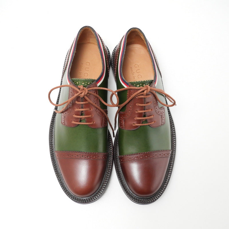 GUCCI Other shoes 496259 leather Green / brown 5