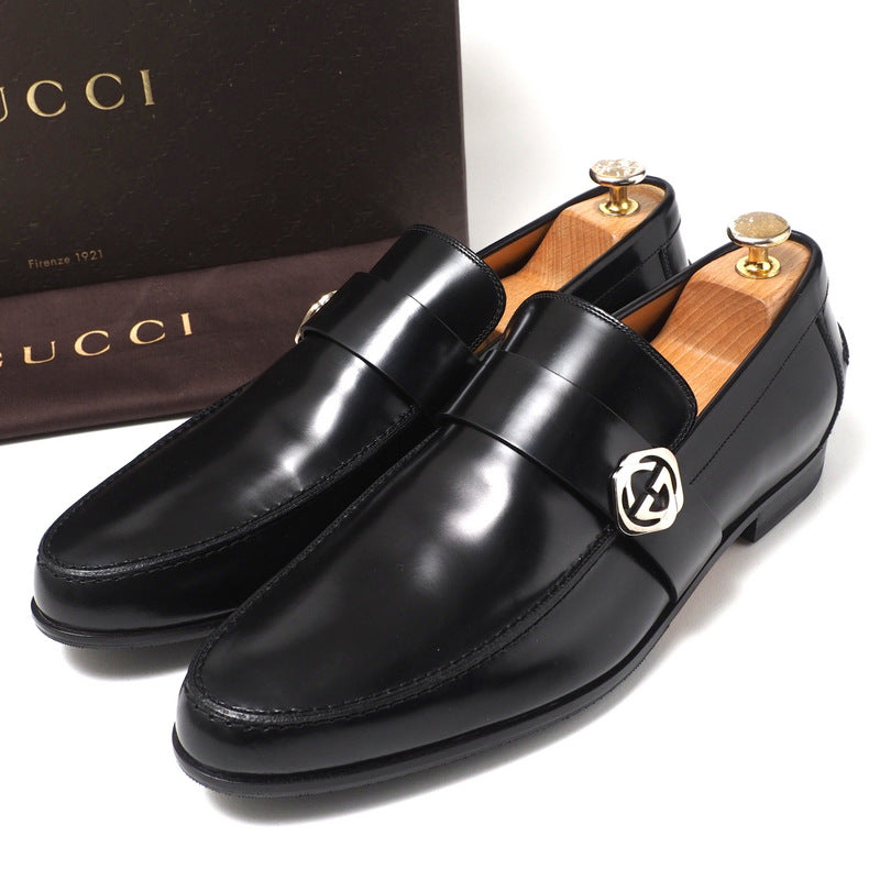 GUCCI loafers 233506 leather black 7