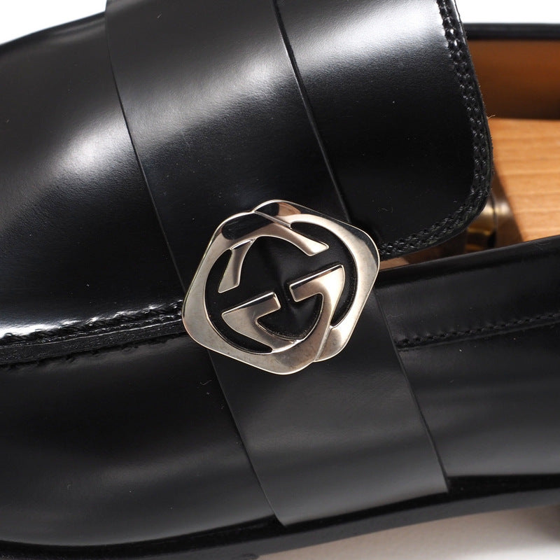 GUCCI loafers 233506 leather black 7