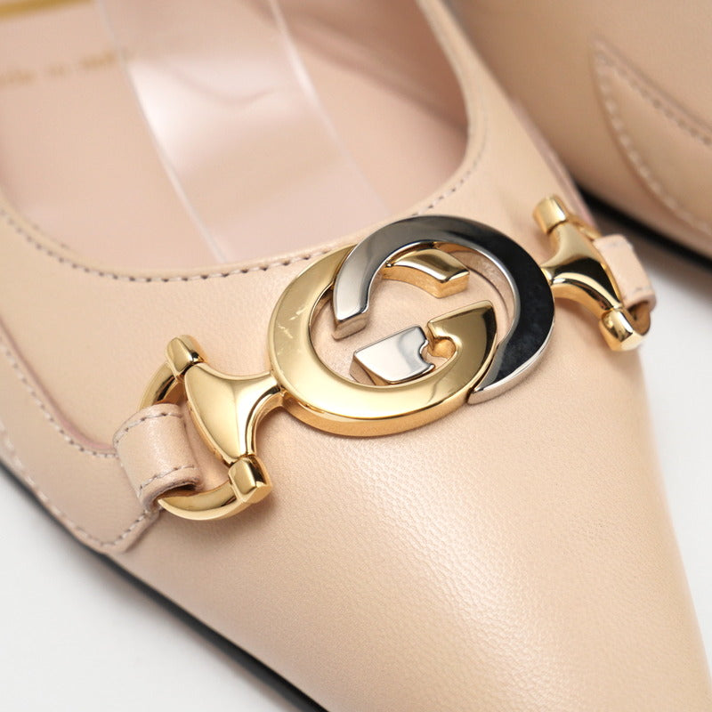 GUCCI pumps 626725 leather beige 37