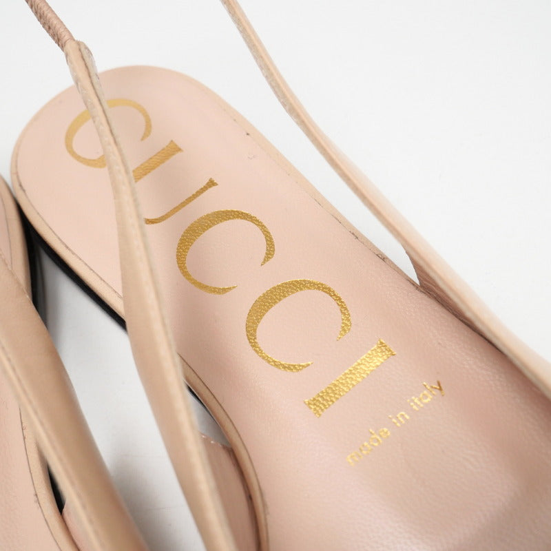 GUCCI pumps 626725 leather beige 37