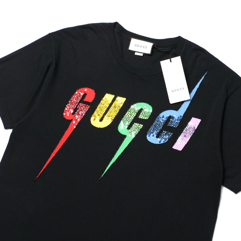 GUCCI Short sleeve T-shirt 539081 cotton black M（170/92Y）
