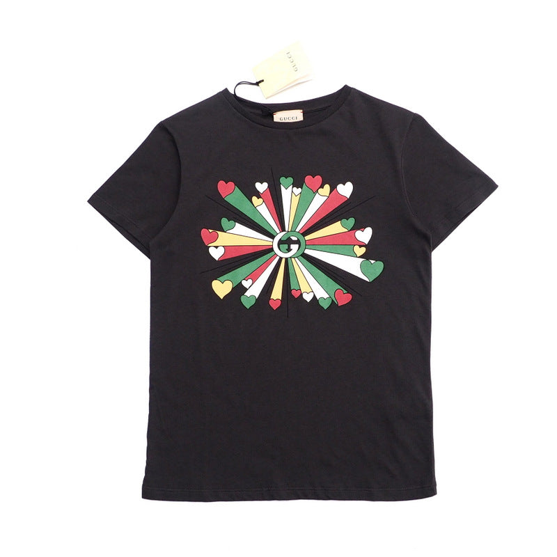 GUCCI Short sleeve T-shirt 610190 cotton Charcoal gray type 10（140/68）