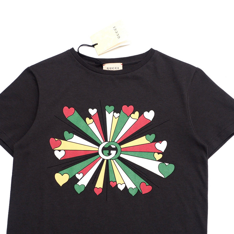GUCCI Short sleeve T-shirt 610190 cotton Charcoal gray type 10（140/68）