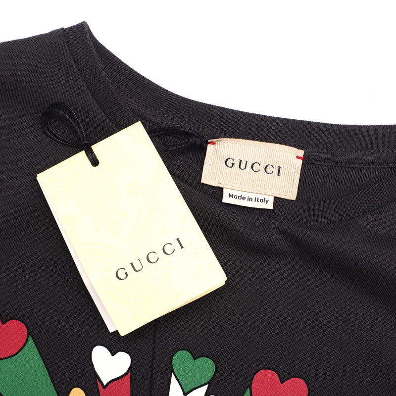 GUCCI Short sleeve T-shirt 610190 cotton Charcoal gray type 10（140/68）